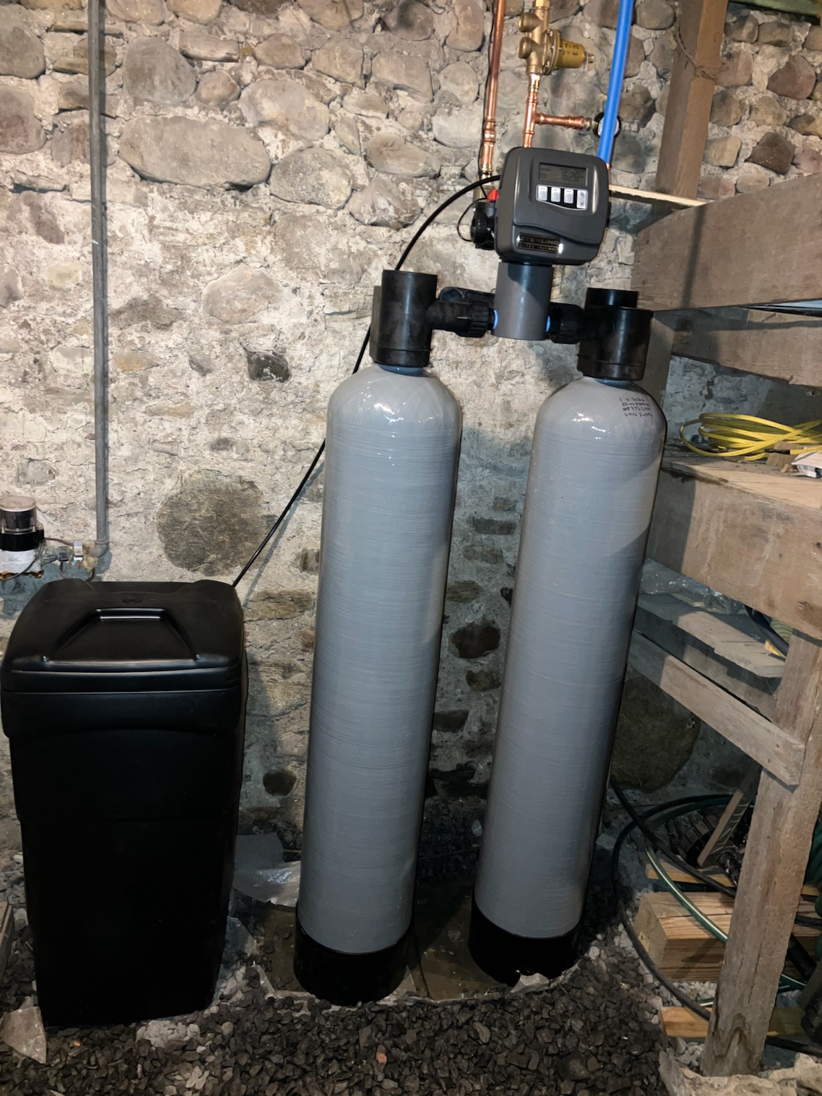 Whole-house water filtration system installation
