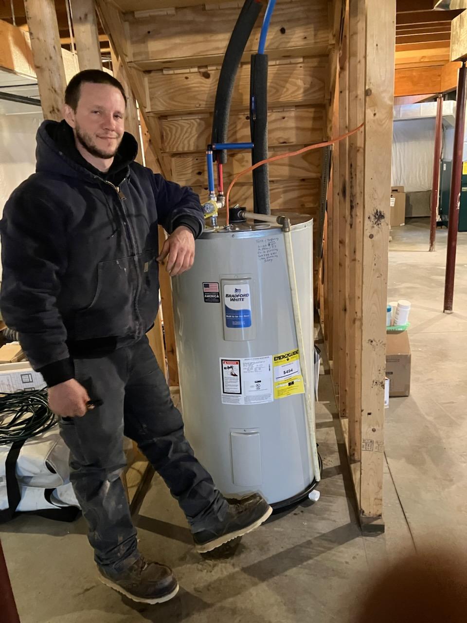 Bradford White water heater installation